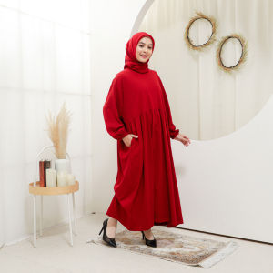 Femonritch Ruffle Dress Kaos Super Comfy and Flowy Cotton Combed