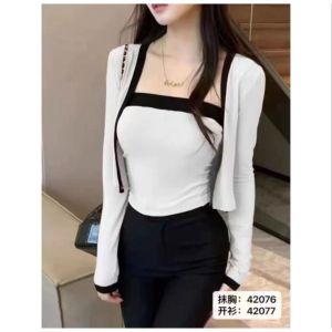 Toply Shop COD GRATIS ONGKIR Set Cardigan + dalaman / One set  knitt lengan panjang    Setelan cardigan korean style  / setelan wanita kekinian /  Overal set wanita polos / setelan wanita terbaru