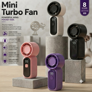 LUCKY PLUS : Portable Mini Handheld Fan 3600mAh 3.5 Inch High Speed Personal Turbo Strong Wind Outdoor Travel Fan