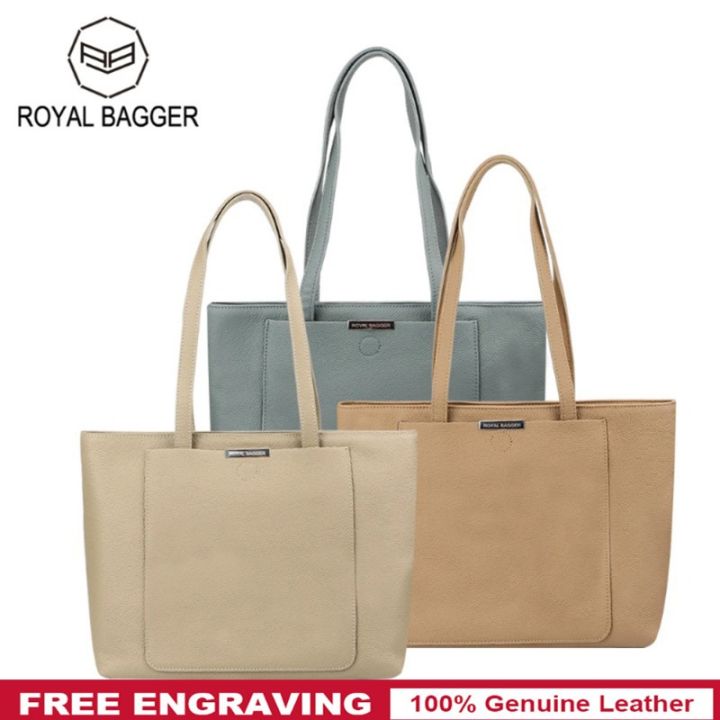 Royal Bagger Tote Bags for Women Genuine Cow Leather Fashion Casual ...