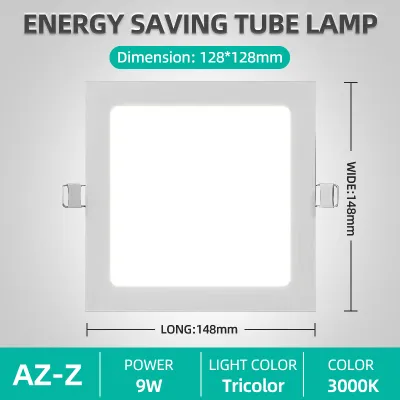 KINGSOLAR 7MM Ultra Thin Square LED Panel Light Full Spectrum Flicker-Free Recessed Ceiling Light 6500K White Light Indoor Lighting