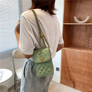 Túi Đeo Chéo Nữ Túi Đựng Điện Thoại 3 Ngăn Kéo Khoá Hoạ Tiết Trám Xích Đồng Cao Cấp