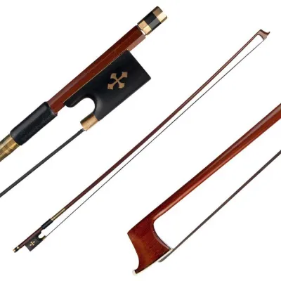 4/4 Violin Bow Brazilwood Black Mongolian Horeshair Ebony Frog (Standard)