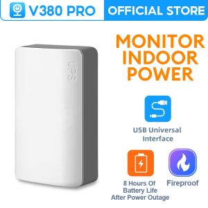 V380 PRO 5V 1.5A Mini UPS Adapter with 1200mAh Battery for CCTV Security Systems - Universal USB Interface Fireproof 8-Hour Power Backup