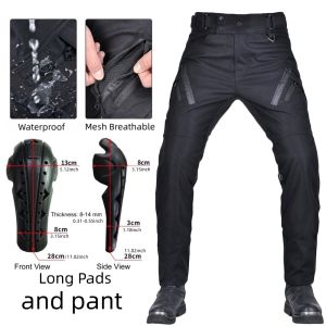 กางเกงลำลองสำหรับผู้ชายรถจักรยานยนต์ Windproof Breathable กางเกงเอวสูงกางเกงยืดเท้าป้องกันการตก
