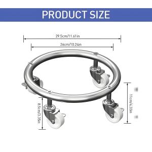 Stainless Steel Silver LPG Tank Roller Stand with Brake Wheels – Gasul Stand Propane Tank Holder with Wheels Gas Range Base lpg Tank Roller Stand Gasul Stand with Wheels patungan ng gasul Base Propane Tank Stand Gas Range Holder with Wheels