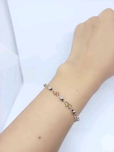 gelang tangan perak asli lapis emas/gelang tangan kasandra 1bel 1love ukir/gelang asli silver 925/gelang fashion wanita