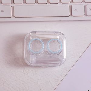 BRG Softlens Case Bening Plastik Tempat Kontak Lensa + Penjepit + Tongkat Tempat Softlens Bening Satu Set Tempat Kontak Lensa Mata