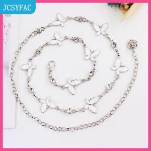 JCSYFAC  Hợp Thời Trang Bướm Trang Trí Kim Loại Chuỗi Vành Đai Có Thể Điều Chỉnh Thanh Lịch Mỏng Cơ Thể Eo Chuỗi Ăn Mặc Áo Len Mặt Dây Chuyền Trang Trí Vành Đai Quà Tặng