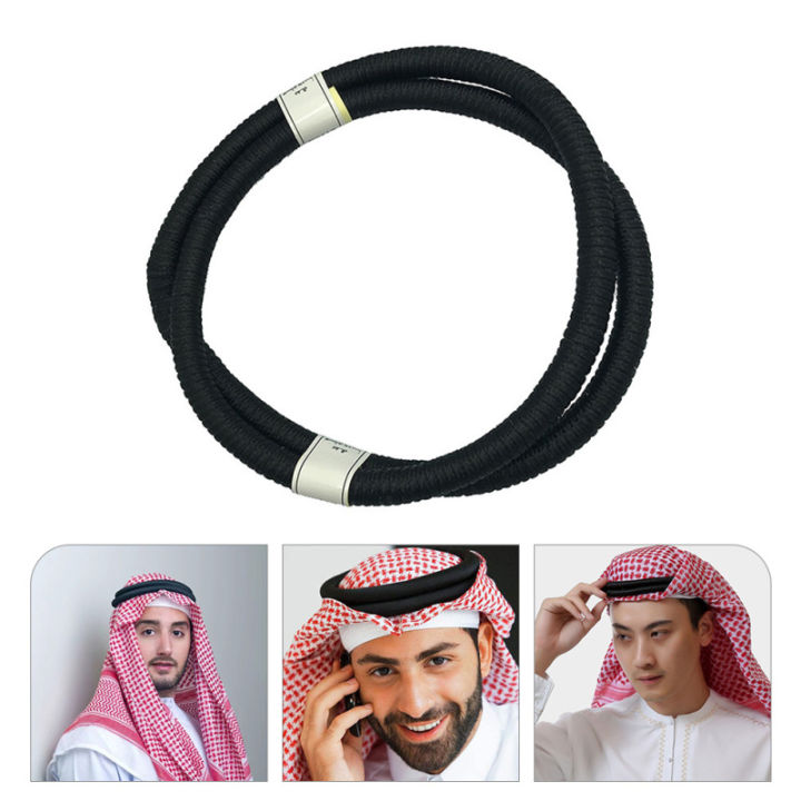 Chaoshihui Men Arab Head Scarf Rope Muslim Head Wrap Headband