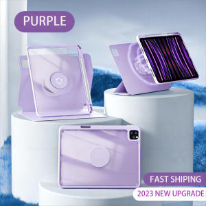 NEW 720 Rotation and Tri-flod FULL-coverage Magnetic 2in1 case for ipad  air4 air5/10.9inch iapd pro 11inch 2018-2023เคสไอแพด