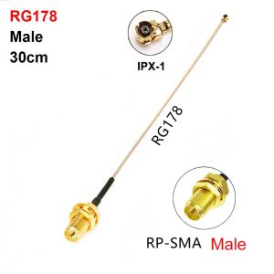 LETIGO 1Pcs RG178 SMA to IPX Cable 30cm RF1.13 RP SMA Female Adapter Durable RP SMA Female Pigtail Jumper Cable for Wifi Router GPS AP