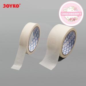 Joyko Masking Tape Lakban Kertas Warna Cream Joyko 24 mm x 20 meter kecil 48 mm x 20 meter besar