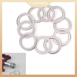 [CANAMEK] 10Pcs Bicycle Pedal Spacer Crank Cycling Bike Stainless Steel Ring Washers