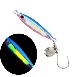 MARBLEX Slow Pitch Metal Jig Lure Fast Jig Glow In Dark Fast Jig Bait Durable Boat Fishing Type Slow Pitch Jig Saltwater Fishing