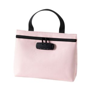 SKJK Combination Lock Bill Money Bag with Lock Canvas Zip Closure Security Document Bag Secure Waterproof Portable Locking Pouch Travel
