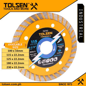 Tolsen Universal Turbo Diamond Cutting Disc (4" | 4.5" | 5" | 7" | 9") Industrial Grade Tile Cutting