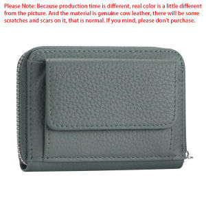 Hoàng gia Bagger RFID đựng thẻ tín dụng chặn chủ da thật Ví đựng xu thời trang ví tiền lẻ giản dị cho phụ nữ 1846