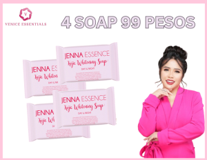 Kojic Whitening Soap Jenna Essence 4 pcs Pink Kojic Soap Dream Skin Rejuvenating Body Wash Soap Whitening Bath Soap