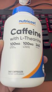 Nutricost Caffeine + L-Theanine 100mg/100mg 240 Viên (240 Servings) Tăng Tỉnh Táo Tập Trung Giảm Căng Thẳng - Hỗ trợ tăng sự tỉnh táo và tập trung Hỗ trợ giảm cảm giác căng thẳng lo lắng Phù hợp cho người học tập làm việc lái xe tập gy
