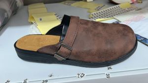 [Free Shipping] Flat-Soled Wedge-Heeled Square-Toe Open-Back Shallow-Mouth MenS Casual Versatile Shoes Sandals And Slippers