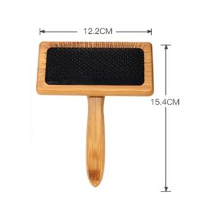 LETIGO การกำจัดฝุ่น มืออาชีพอย่างมืออาชีพ ทำจากไม้ วัสดุไม้ไผ่ มีประสิทธิภาพดี หวีทำความสะอาดสัตว์เลี้ยง แปรงขนแมว เครื่องทำความสะอาดขนสัตว์ แปรงอาบน้ำนวดสุนัข