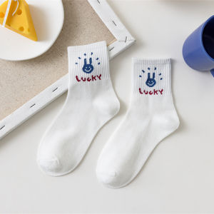 EFKS75 Kaos Kaki Pria Wanita Panjang Setinggi Betis Motif Bear New Fashion Style Socks