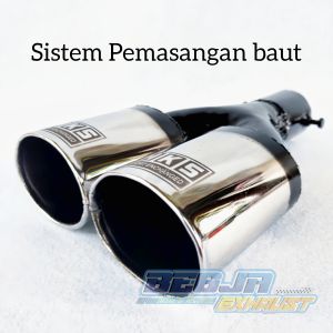 KNALPOT MOBIL SUOS HKS SISTEM BAUT CHROME KHUSUS PICK UP UNIVERSAL MOBIL