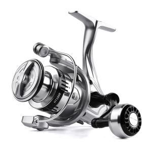 OOG Metal Spool Spinning Reel 5.2/1 Gear Ratio Heavy Duty Fishing Reel Fishing Accessories Comfortable Bait Cast Reel Sea Fishing