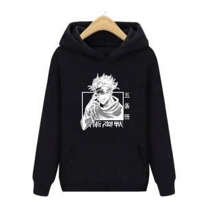Anime Jujutsu Kaisen Gojo Satoru Sweater Hoodie Anak Atasan Dan Setelan Usia 4-13 Tahun