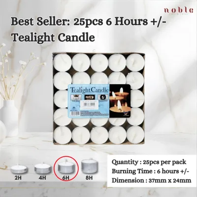 Tealight Unscented Candle (Premium Quality) – 2h/4h/6h/8h Burn Time – Multiple Hour Variants