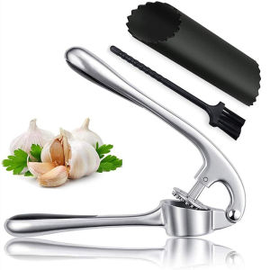 Stainless Steel Garlic Press Hand Presser Crusher Ginger Squeezer Mincer Kitchen Utensil