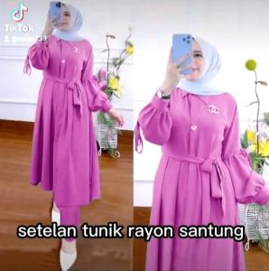 Setelan Tunik Kekinian: Desain Modern & Oneset Pakaian Wanita