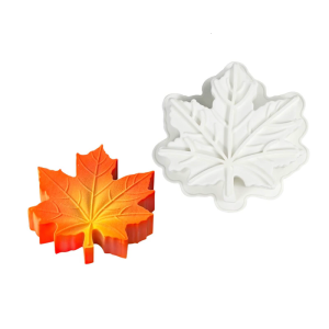 Multipurpose Silicones Baking Molds 6Inch Fall Maple Leaf Shape Mould For Mousses Gelatin Dessert Making Oven Safe
