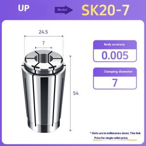 High Precision 0.005mm SK Collet Chuck CNC Machining Center Tools High Speed Machine Elastic Spring Chuck