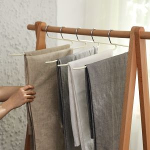 8pcs Z-Shaped Durable Stainless Steel Space Saving Jeans Hangers Z-Shaped Pant Hanger Towel Hanger Anti Slip hanger