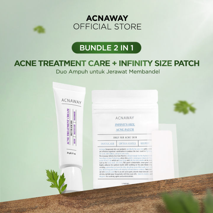 ACNAWAY Bundle 2 in 1 Acne Treatment Cream + Infinity Size Acne Patch
