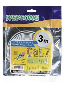 Kabel Flat LAN RJ45 UTP Ethernet 1.5M 3M 5M 10M Cat7 Gigabit WEBSONG