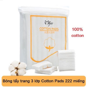 BÔNG TẨY TRANG 3 LỚP COTTON PADS 100% COTTON | COMBO 2 GÓI 444 MIẾNG KHÔNG XƠ BÔNG LAU TONER LOTION