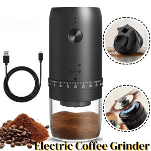 Electric Coffee Grinder Portable USB Rechargeable Adjustable Particle Thickness Coffee Mill Grinder