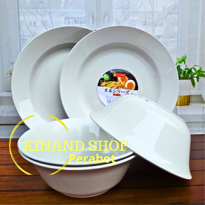 Promo isi 6 pcs piring anti pecah isi 3 piring 3 mangkuk bulat super tebal galaxy dop