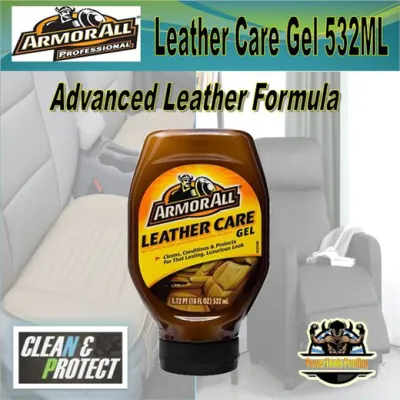 ARMORALL LEATHER CLEANER/ ALL LEATHER CARE GEL 18OZ/ 532ml/ CLEANS AND PROTECT LEATHER SEATS