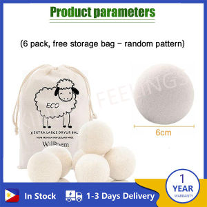 【Fast Shipping】 Reusable Wool Dryer Balls Softener Laundry Home Washing 6cm Fleece Dry Kit Ball Useful Washing Machine Accessories HXT-Wool-Dryer-Ball-Kit