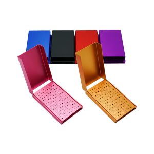1PC Autoclavable 152-Hole Dental Bur Box Aluminum FG RA Holder High Low Speed Organizer Efficient Storage Case