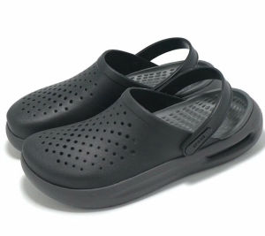 Giày sục crocs chuẩn xịn chống hôi chân nhựa tế bào êm mềm bền đi mưa lội nước đi biển literide inmotion clog màu Full đen