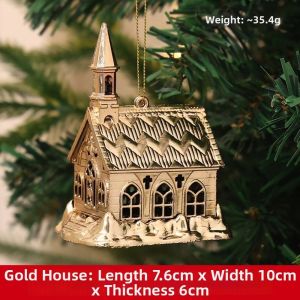 LLCY Electroplated Christmas Tree Pendant Bells Deer Snowflakes Gold Snowman Xmas Tree Ornament Plastic Hanging Ornaments Home Decor