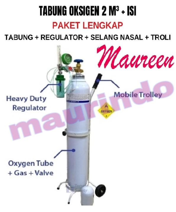 [ COD] Tabung Oksigen O2 Lengkap 2M3 TABUNG LENGKAP 2 m3 Isi Full Siap ...