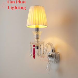 Đèn treo tường pha lê trang trí phòng khách phòng ngủ cầu thang Led 3 màu 12W 220V VDC9801T1 Tân Phát