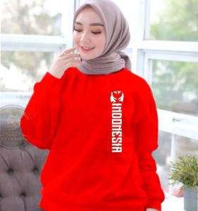Bisa COD Sweater Pria Wanita Indonesia Ikn Kaos Dirgahayu Hut RI Crewneck Garuda Pancasila Merdeka