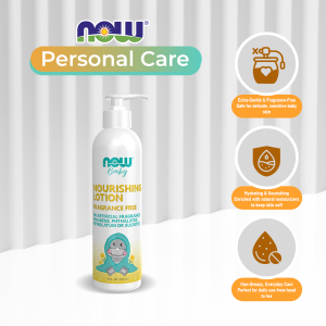 NOW Baby Nourishing Baby Lotion Fragrance Free Paraben Free (237ml)